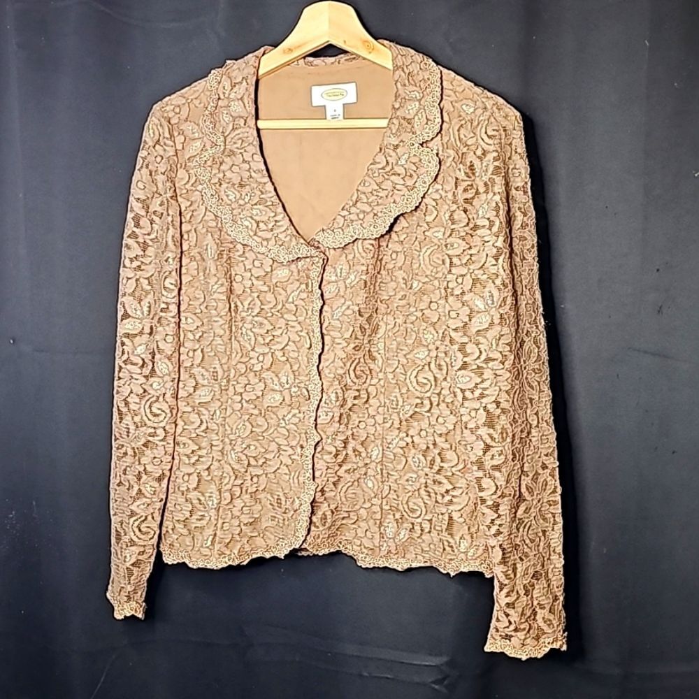 Talbot's brown lace blazer. Size 8